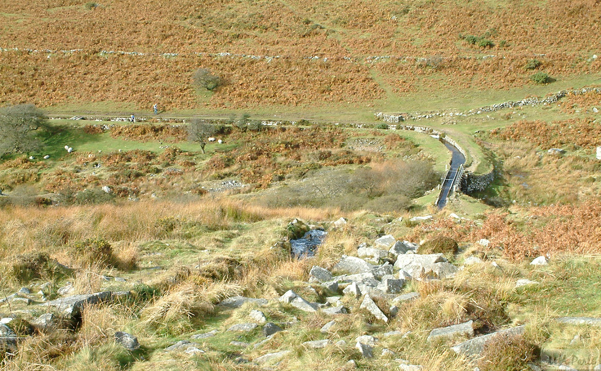 Devonport Leat flows over the River Meavy