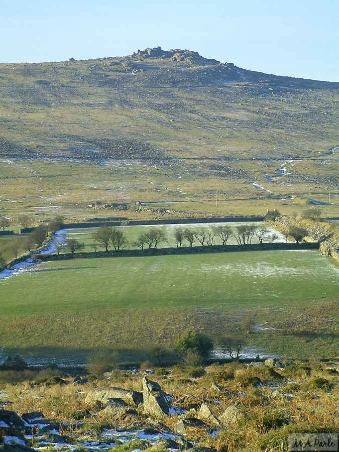 Great Stable Tor from the B3357 by Merrivale Warren