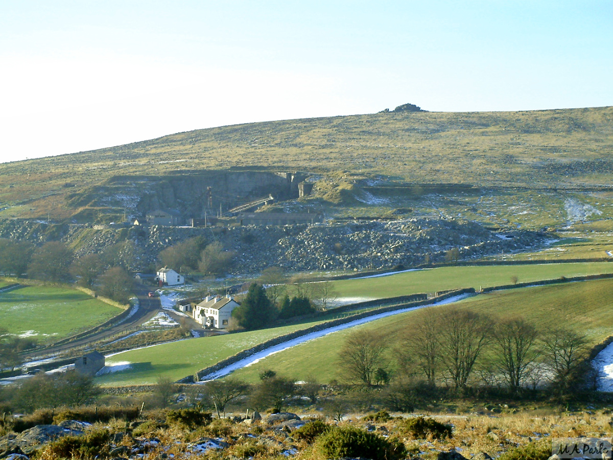 Dartmoor Inn, Merrivale Quarry and Middle Staple Tor