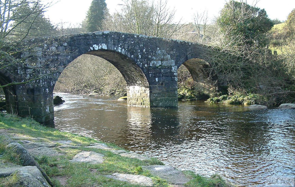 West Dart River flows under Hexworthy Bridge