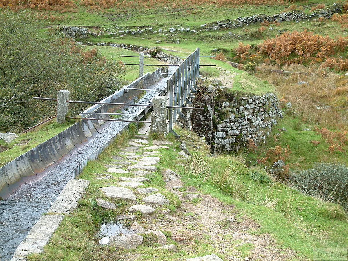 Devonport Leat aquaduct crosses over the River Meavy