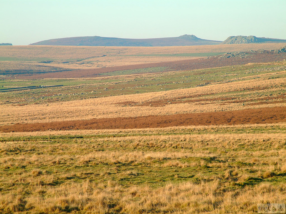 View north from the Lee Moor china clay pits