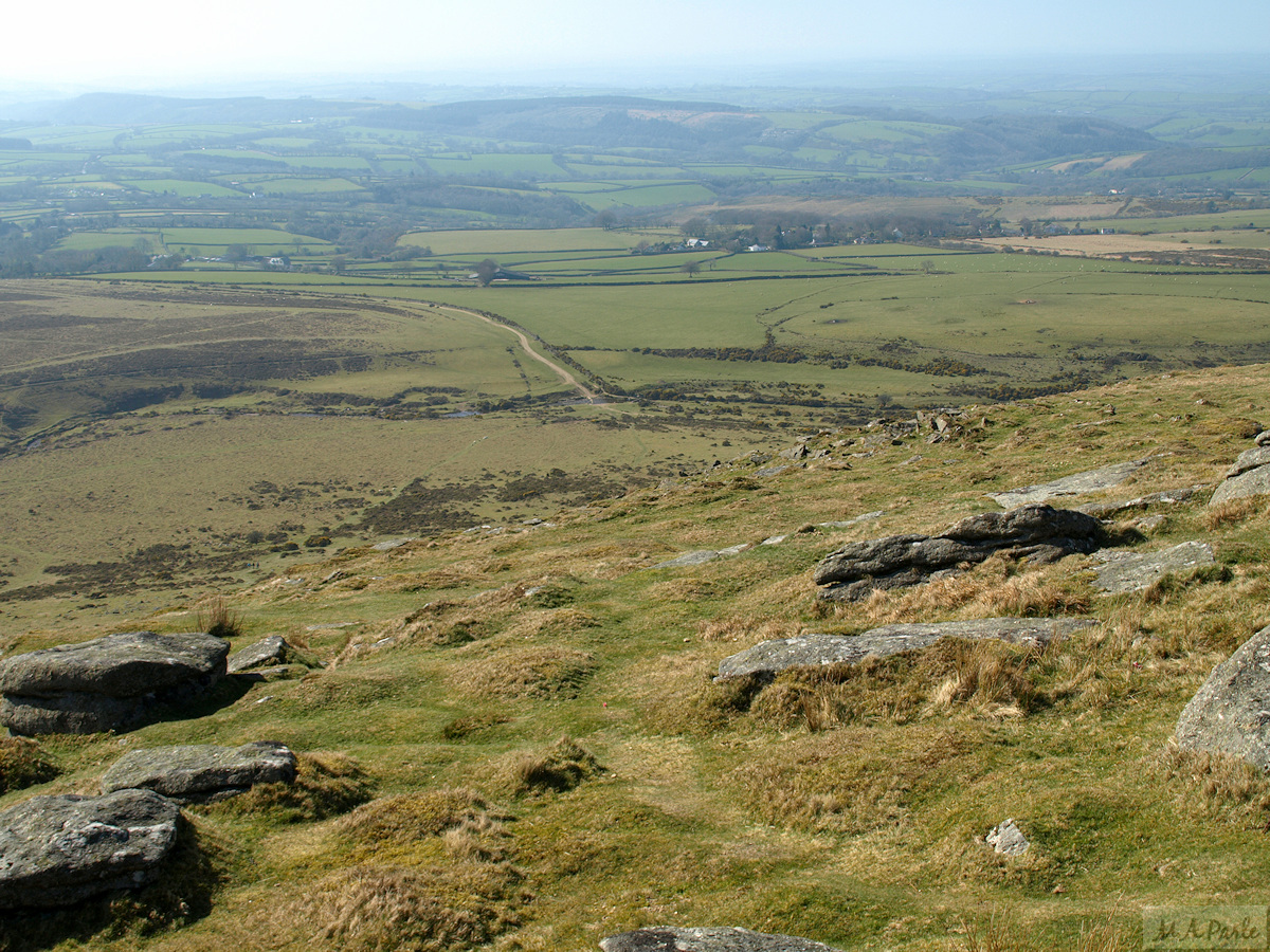 View west from Widgery Cross (Brats Tor)