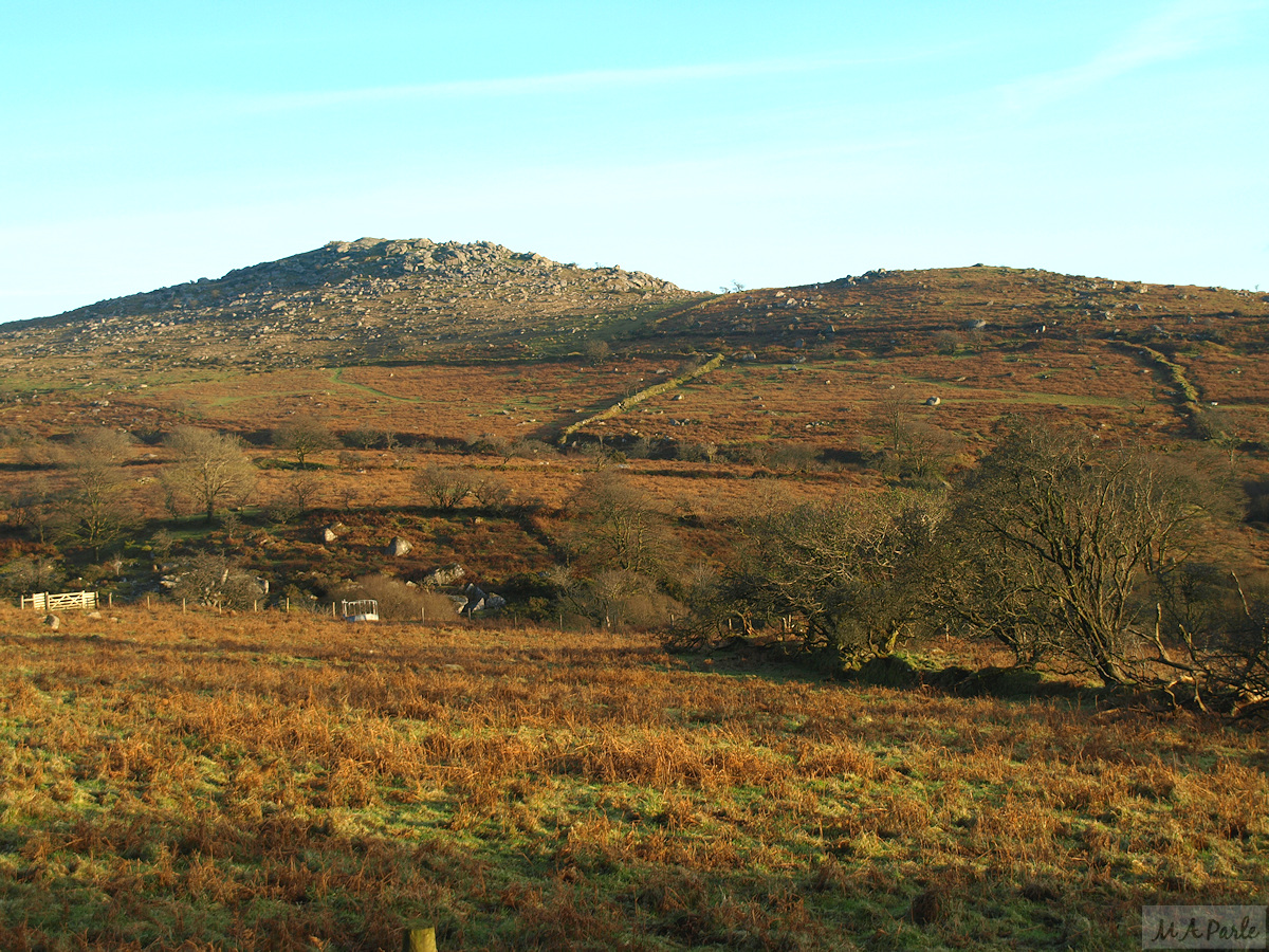 Sunset over Down Tor