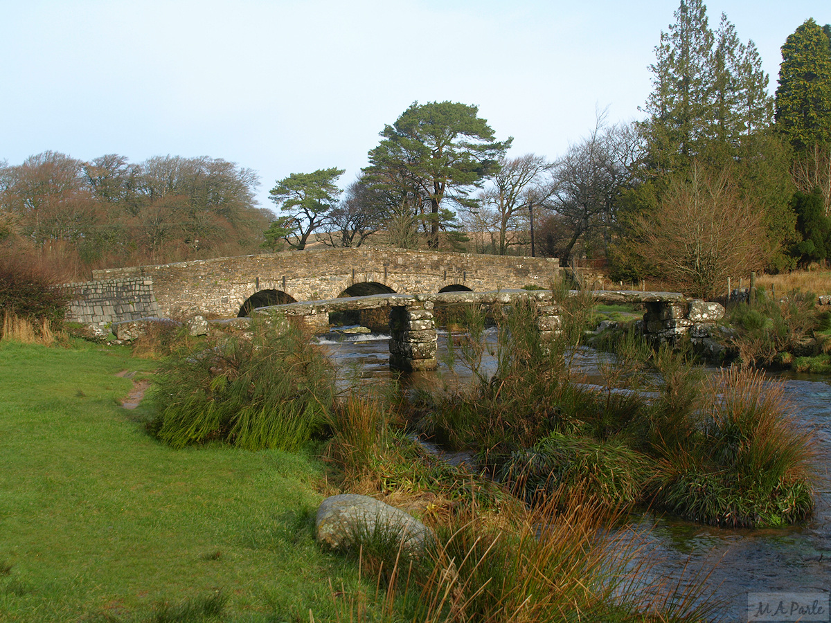 Two bridges over the East Dart River at Postbridge