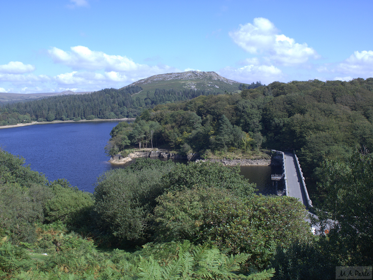 Burrator Dam with Sheeps Tor beyond