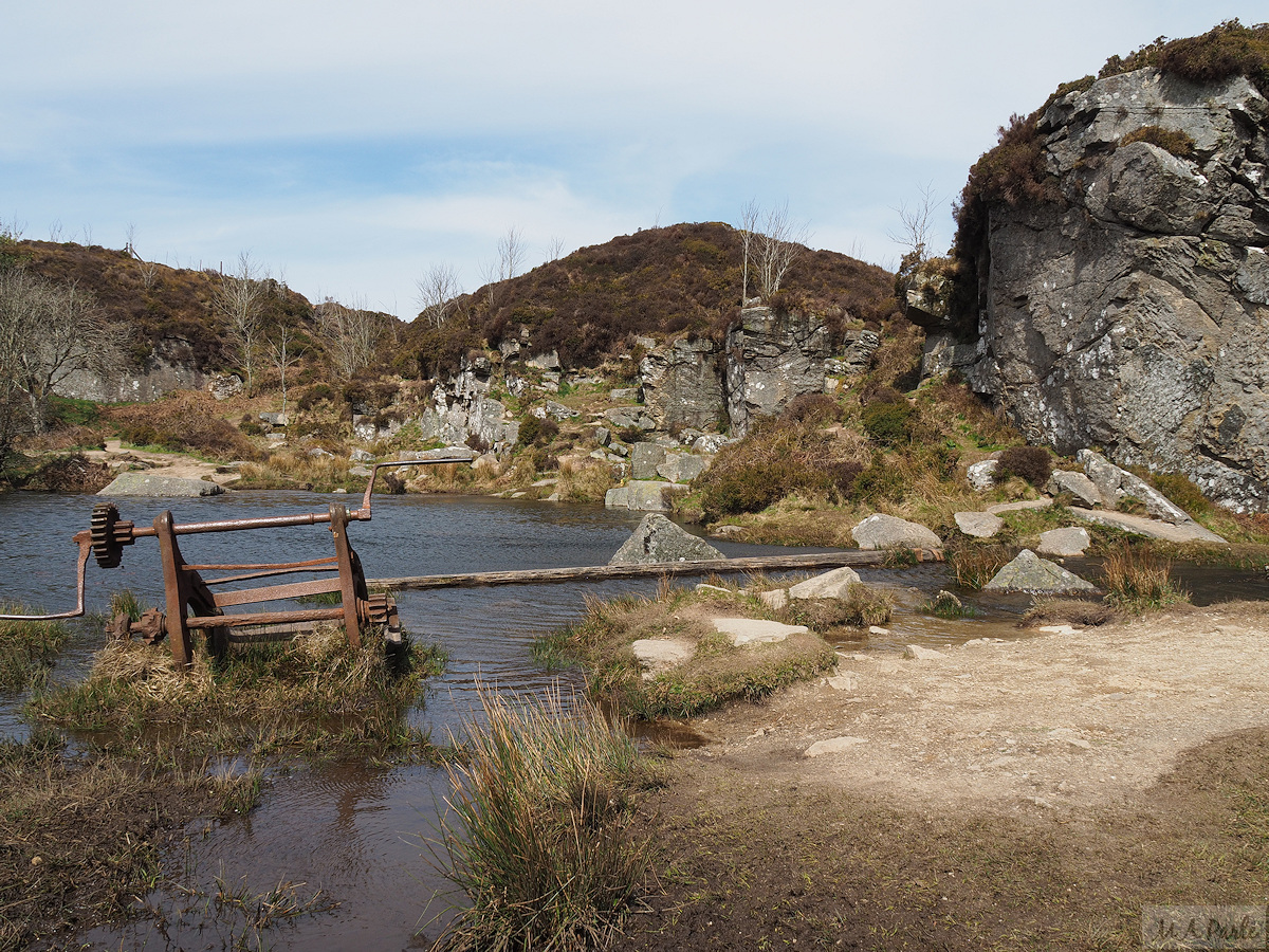 Inside Haytor Quarry, facing north