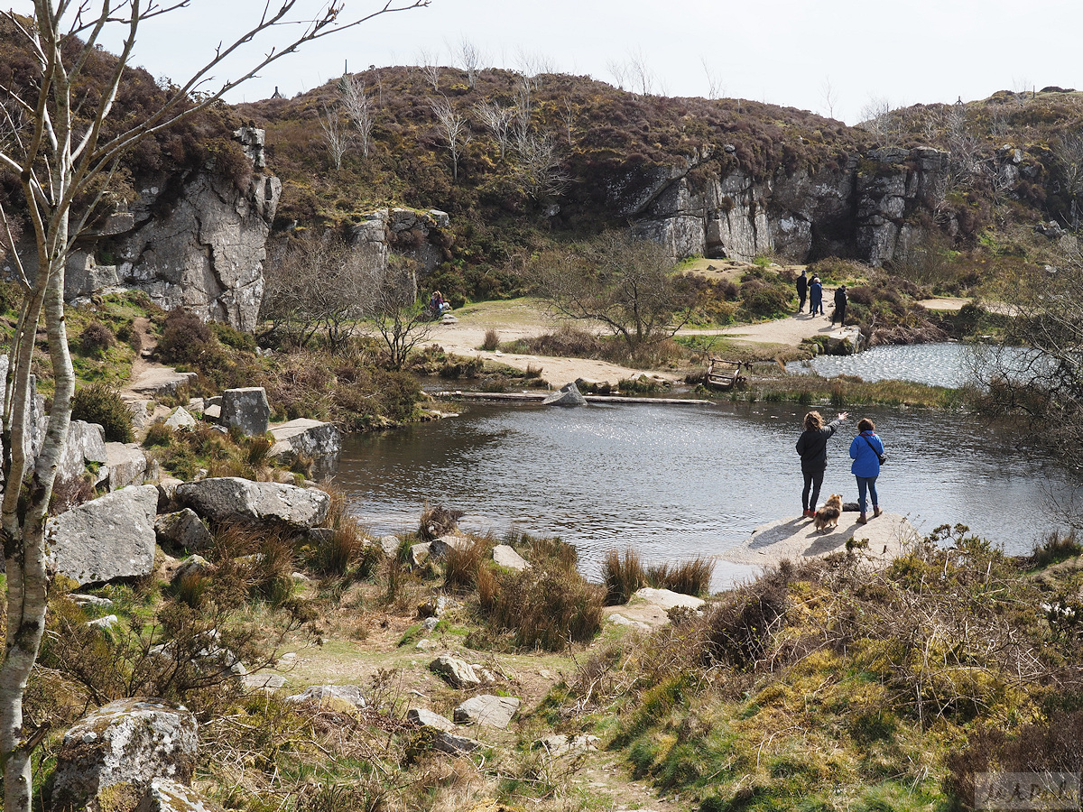 Inside Haytor Quarry facing south