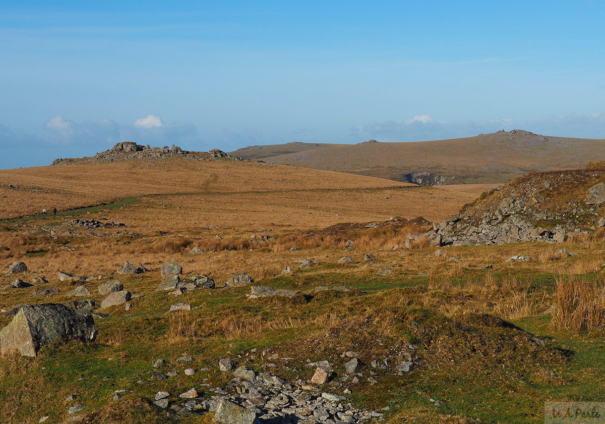 Looking across to Kings Tor, Merrivale Quarry and Great Mis Tor