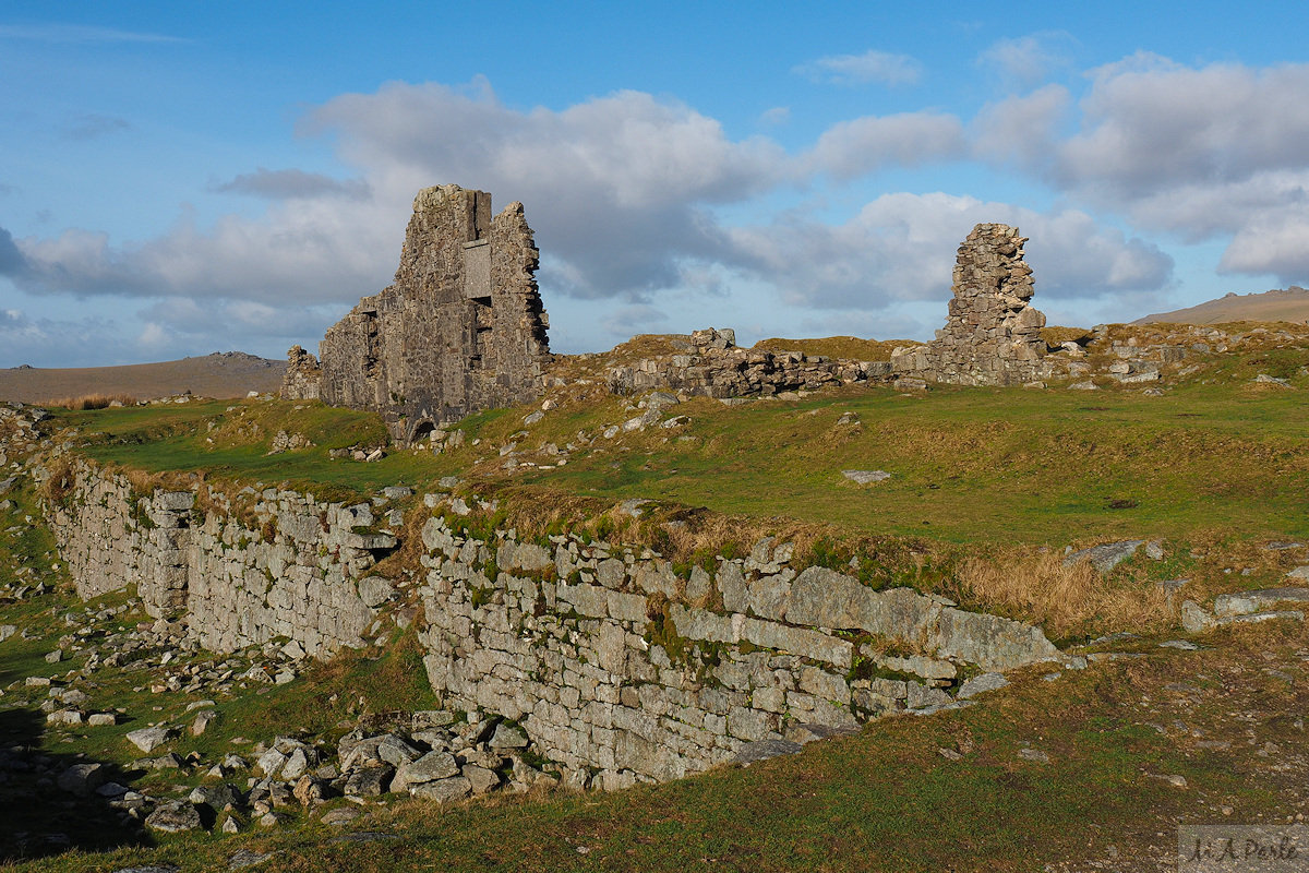 Remains of workshops outside Foggintor Quarry