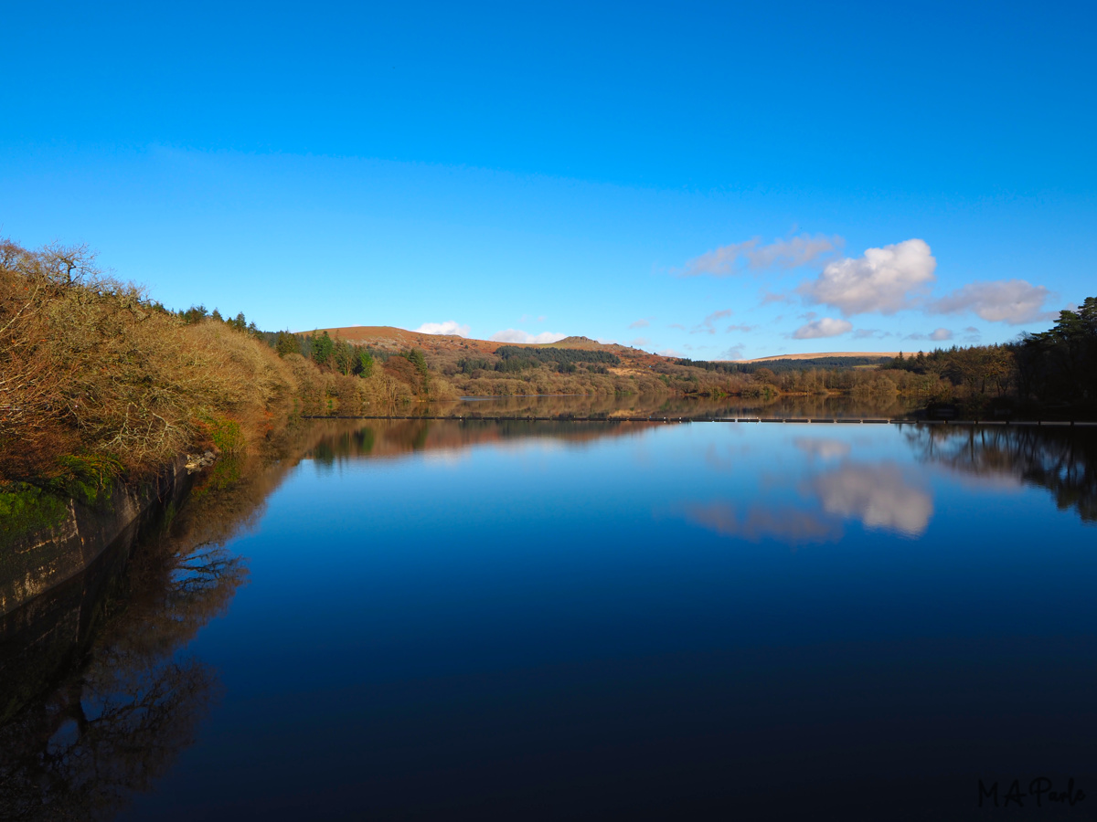 View across the reservoir from Burrator Dam