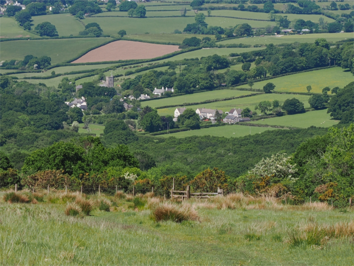 View of Meavy from near Ringmoor Cottage